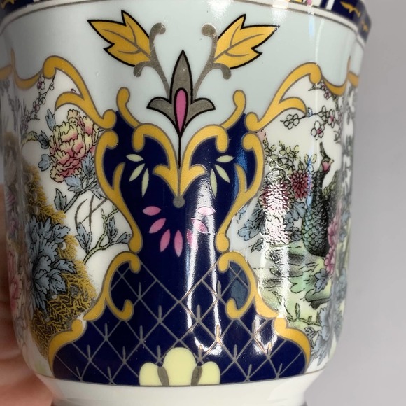 Gracie China Bone China Peacock Print Coffee Mugs - Picture 4 of 5